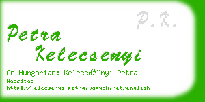 petra kelecsenyi business card